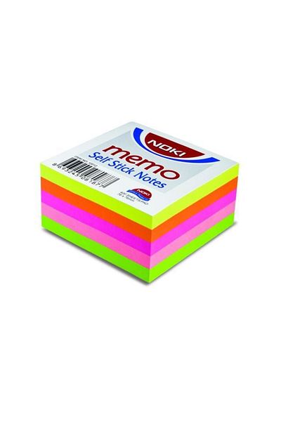 Noki Cub autoadeziv pentru notițe 50×50 mm, 5 culori neon