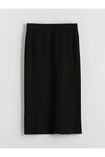LC Waikiki Lcwaikiki Classic Black Elastic Waist Knitwear Skirt