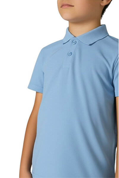 vory Kids Girls Boys Short Sleeve Polo Neck Lacoste Fabric School T-Shirt Vr.D.K180.Ok.Y01