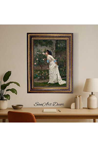 Sanart Pictură vintage înrămată, pictură imprimată în ulei, pictură înrămată,...