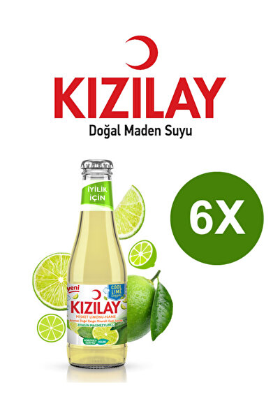 Magika Design Kızılay Misket Limonu ve Nane Aromalı Maden Suyu 200 ML x 6 Adet