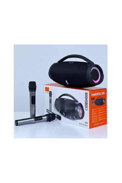 aLFTEC Boxa Portabila BoomsBox3 40W, 2 Microfoane Wireless, Bluetooth, FM, TF, USB, AUX, TWS, Lumini