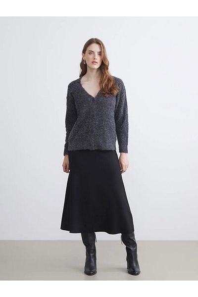 LC Waikiki Lcw Vision Black Elastic Waist Skirt