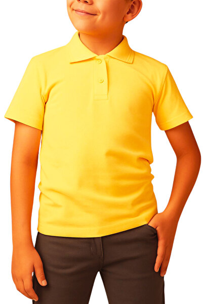 vory Kids Girls Boys Short Sleeve Polo Neck Lacoste Fabric School T-Shirt Vr.D.K180.Ok.Y01