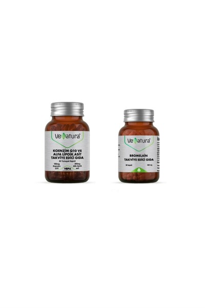 VeNatura الإنزيم المساعد Q10، حمض ألفا ليبوك 60 كبسولة + بروميلين 60 كبسولة