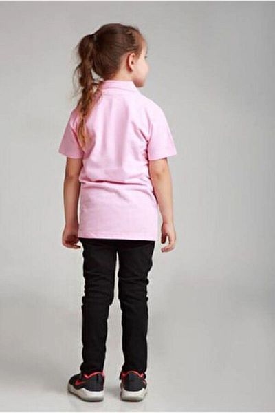 Bonnie Clyde Short Sleeve Polo Collar School and Casual 2 Button Pink Children's T-Shirt - Pink - Bcp1.Umy-Koise-Pem-Coc