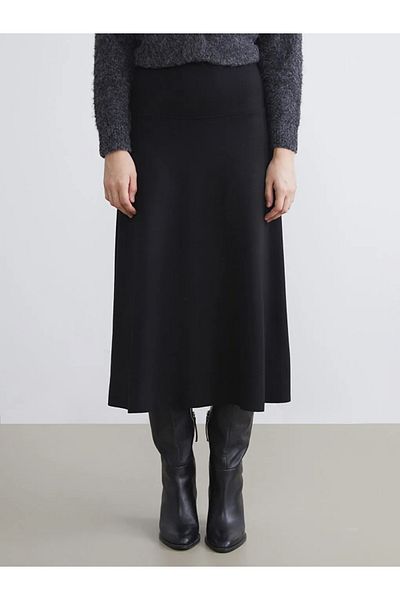 LC Waikiki Lcw Vision Black Elastic Waist Skirt