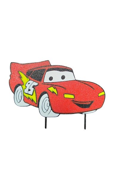 OEM Topper tort Fulger McQueen, Cars, Reutilizabil, 15 cm x 11 cm