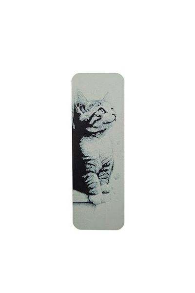 OEM Kitty Bookmark, White, Black, 15 cm x 5 cm