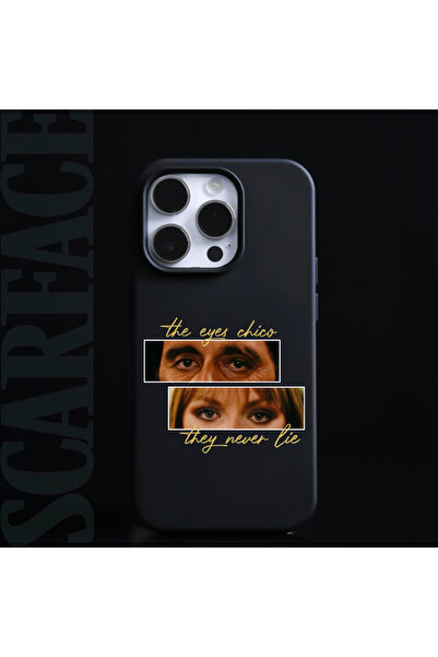Case&Case iPhone 13 Pro Max Uyumlu Tony Montana Göz Baskılı içi Kadife Lansma...