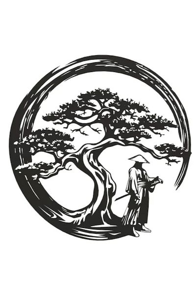 OEM Decor Perete Samurai sub Bonsai