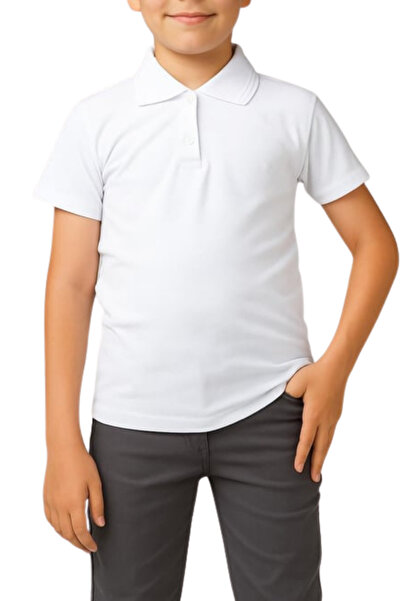 vory Kids Girls Boys Short Sleeve Polo Neck Lacoste Fabric School T-Shirt Vr.D.K180.Ok.Y01