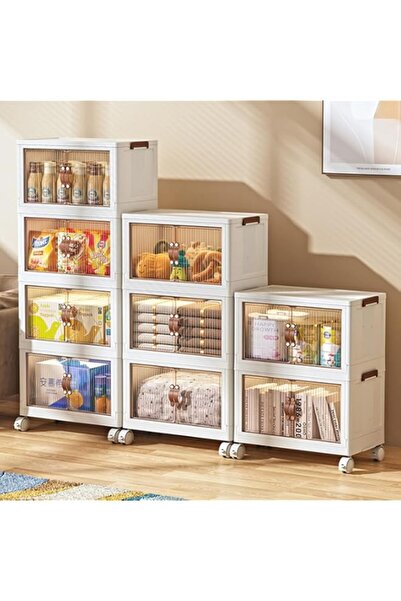 Generic صناديق تخزين كبيرة قابلة للتكديس، صندوق تخزين ألعاب قابل للطي والتكدي...