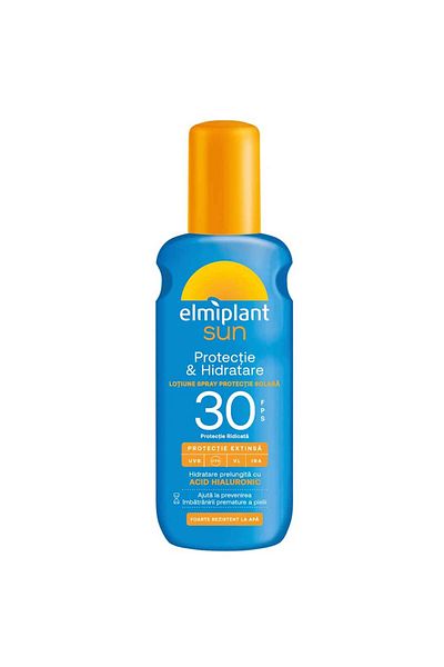 ELMIPLANT Lotiune spray cu protectie solara SPF 30 Protectie & Hidratare, 200ml, Sun