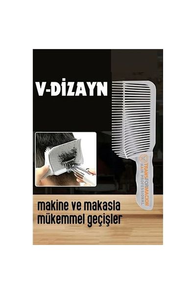 shopwave Hairdresser Barber V Design Curved Contour Cutting Comb