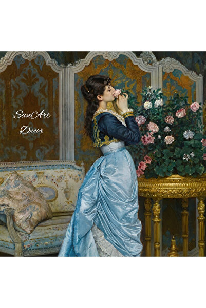 Sanart Vintage Painting with Frame, Oil Painting Print Painting, Framed Painting, Artistic Decor, Portrait Painting