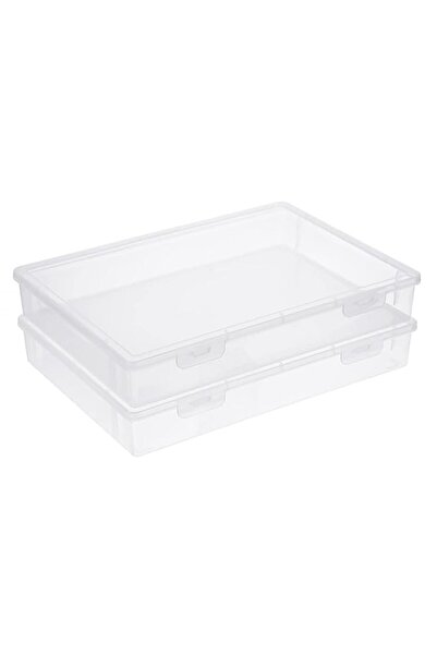 Generic صندوق تخزين بلاستيكي شفاف من NALACAL مع غطاء قابل للطي، ومنظمات حرفية...