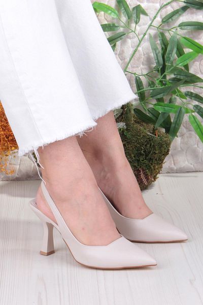 fort 35809 Ceyn Skin Closed Front Open Back Heeled Women's Shoes