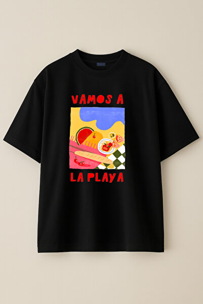 BLITZ ISTANBUL Tricou oversize pentru femei cu imprimeu cu efect de acuarelă ...