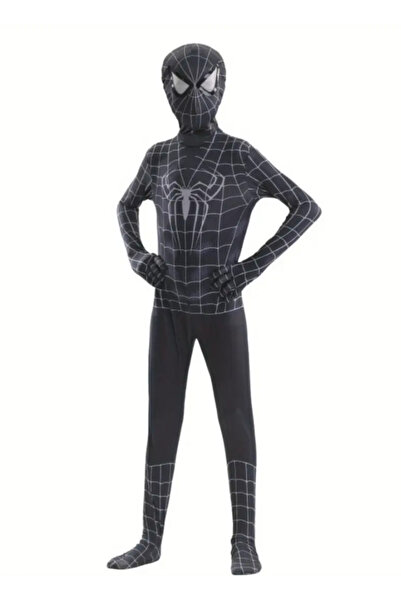 Genel Markalar Siyah Örümcek Adam Venom Kostüm Yetişkin ve Çocuklar için