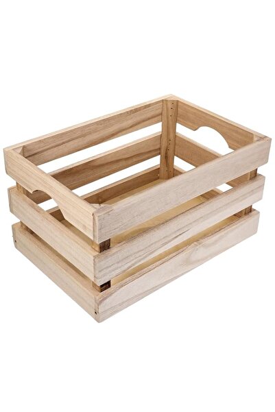 Generic Luxshiny Storage Box Wooden Crate Office Storage Basket Holder Handhe...