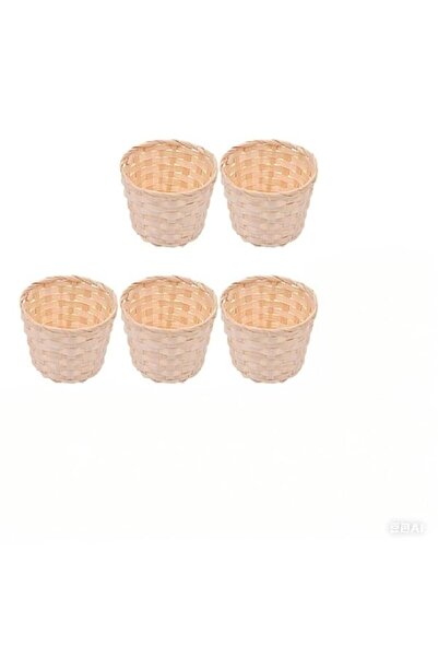 Generic 5pcs Woven Basket Storage Basket Vintage Flower Vase Woven Storage Ba...
