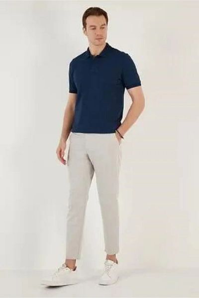 Zeta Group Short Sleeve Polo Neck Casual 2 Buttons Navy Blue T-Shirt - Navy Blue - Ilc2.Umc-Kwisq-Laci-Yet