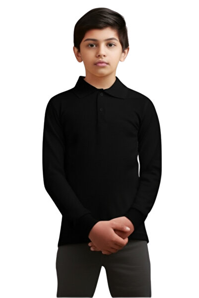 vory Σχολικό μπλουζάκι Polo Neck με μακρυμάνικο υφασμάτινο κουμπί VR.OK. 182.Y01