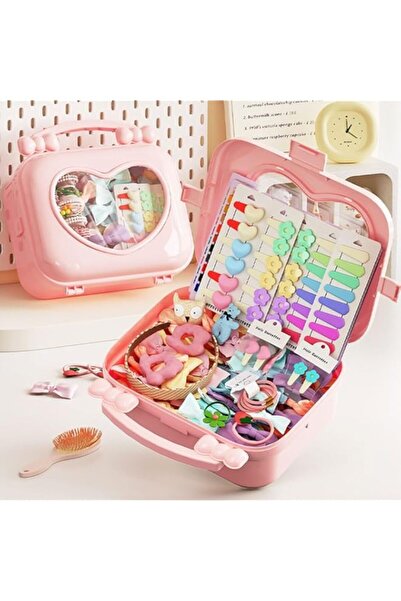 Generic Pink Heart Hair Accessories Organizer Box, Cute Dust Proof Childrens ...