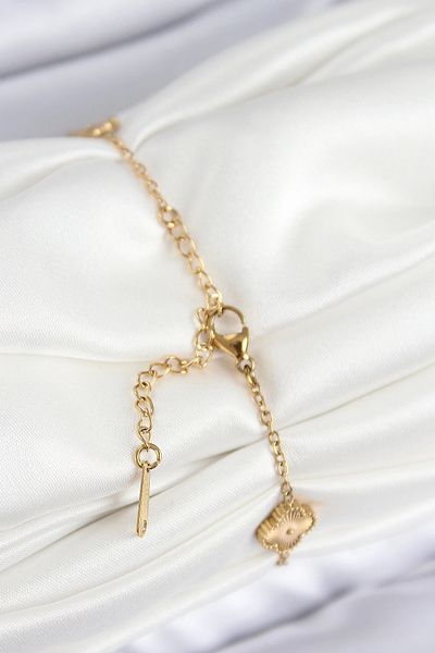 shopwave 316L Steel Gold Color Clover Women's Bracelet