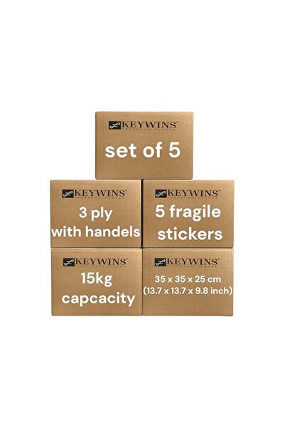Generic KEYWINS® 3 Ply Storage Boxes H35 x W35 x D25cm Pack Of 5 Pieces 15 KG...