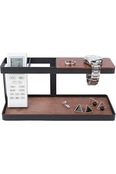 Generic رف تخزين سطح المكتب متعدد الخلايا من 4basix، منظم وحامل لجهاز التحكم عن بعد للتلفزيون، باللون الأسود