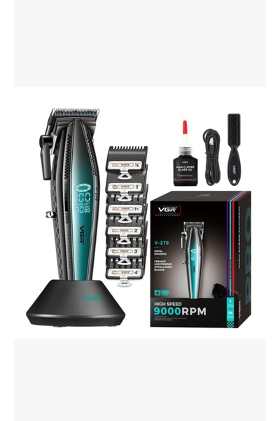 VGR V-270 Erkekler İçin Profesyonel Metal Gövdeli Kablolu/Kablosuz Saç Kesme Makinesi