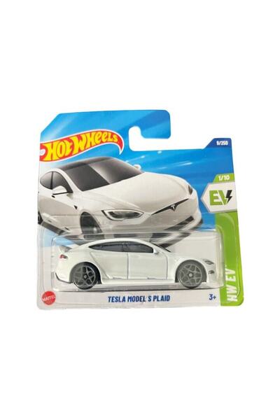 HOT WHEELS Masinuta Hot Wheels Tesla Model S Plaid, alb, 1:64 - model 2025