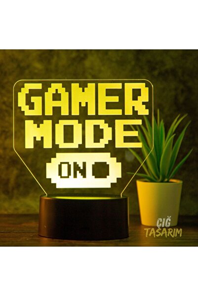Çığ Tasarım 3D LED Işık Gamer Mode On LED Aydınlatma Oyunculara Özel Gamer Mo...