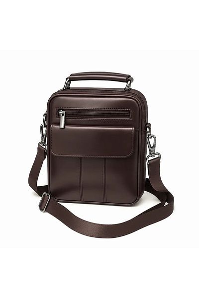 Magrot Luxury Men's Leather Bag 23x19 Brown 20155