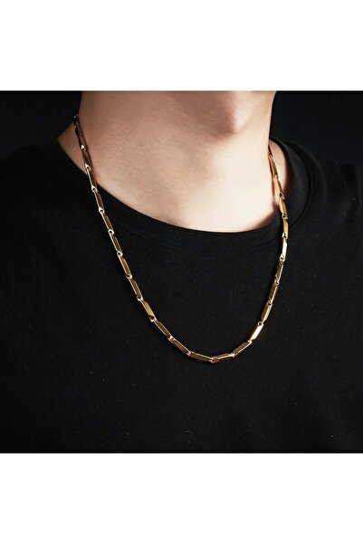 Tasarım قلادة ستيل تيتانيوم بطيخ موديل 2 ملم 60 سم ذهبي أصفر