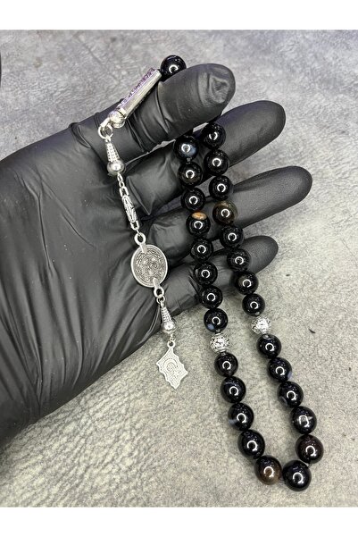 Mos Tespih حجر العقيق الأسود حجم كبير من الحجر الطبيعي الراقي