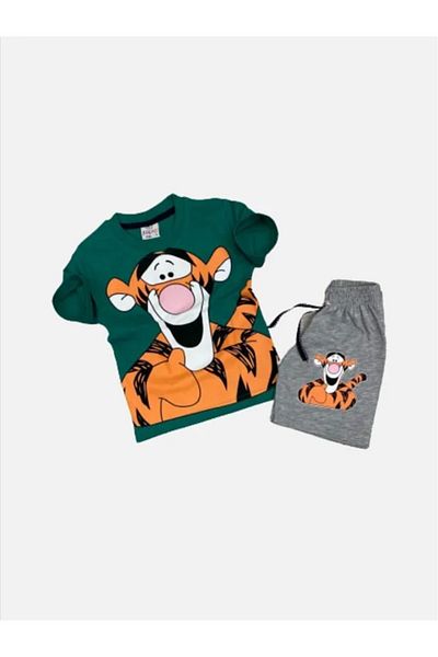 gnygiyim Children's Character Patterned T-Shirt Shorts Set