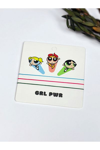 Atölye Merdiven 3 Girl Power Friend Bracelets Thin Rope Bracelet Set Souvenir Bracelet Power Puff