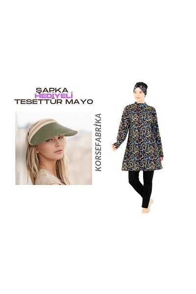 korsefabrika trend mood store Bucket Hat Gifted Wide Fit Patterned Long Tunic Bra Water Repellent Tecture Swimsuit