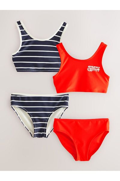 Next Baby Red/Striped Bikini Set 2 Pieces