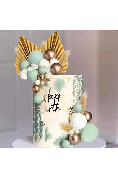 Baloane Vesele Boho Natur Party Cake Decoration TOP122
