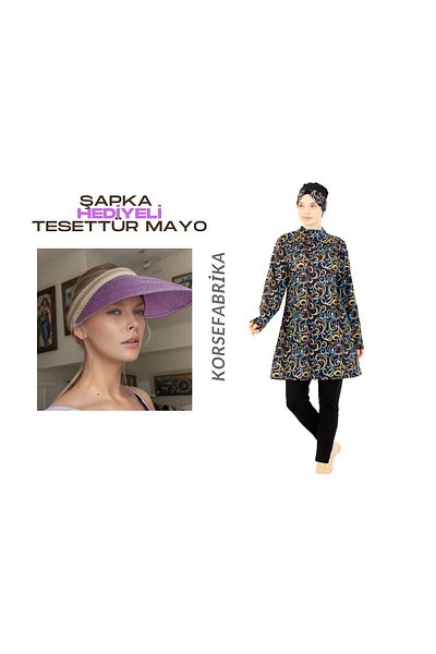 korsefabrika trend mood store Bucket Hat Gifted Wide Fit Patterned Long Tunic Bra Water Repellent Tecture Swimsuit