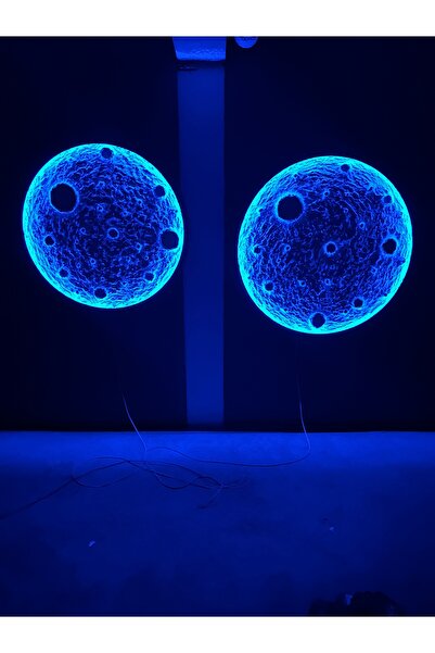 Moon 110 cm çapında 16 renkli dolunay metal çerçeve ve kumandalı