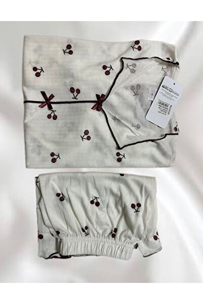 İpek Women's Short Sleeve Bow Detailed Shorts Pajama Set