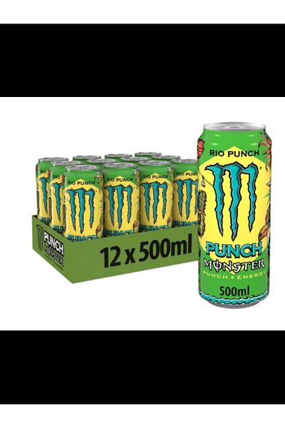 MONSTER Rio Punch Energy Drink 12 X 500ml Cans Tropical