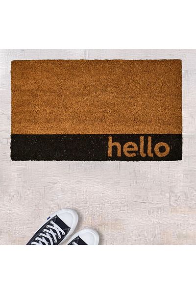 MATMEL Home Border Hello Door Mat - Beige - 35X60 cm