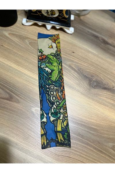 CN Tattoo Socks Digital Look Cooling Property Sun Protection