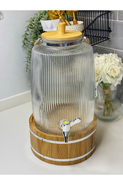 dunyazuccaciye 6 Litre Cam Sebil Halat İpli